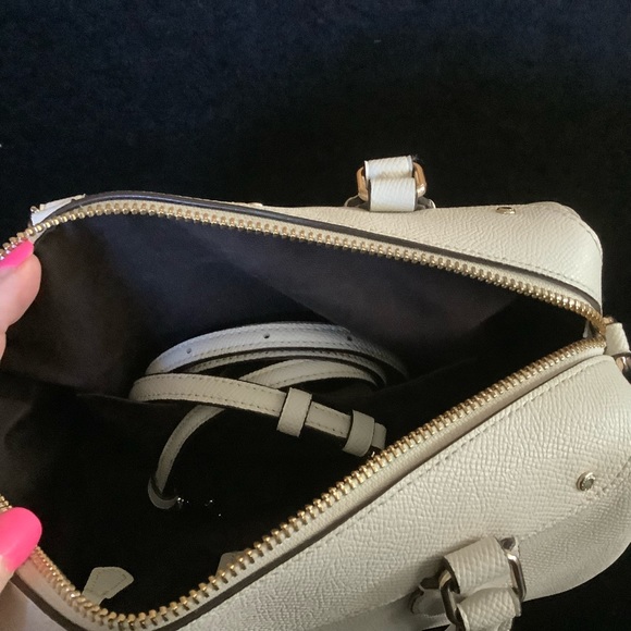 Coach Crossbody Bannet Purse White Pebble Leather - Picture 7 of 9